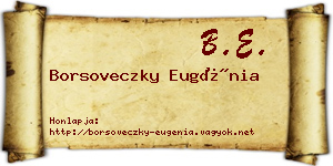 Borsoveczky Eugénia névjegykártya
